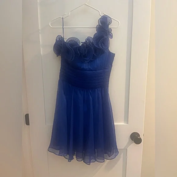 Arden B Blue Cocktail Dress - Picture 3 of 3